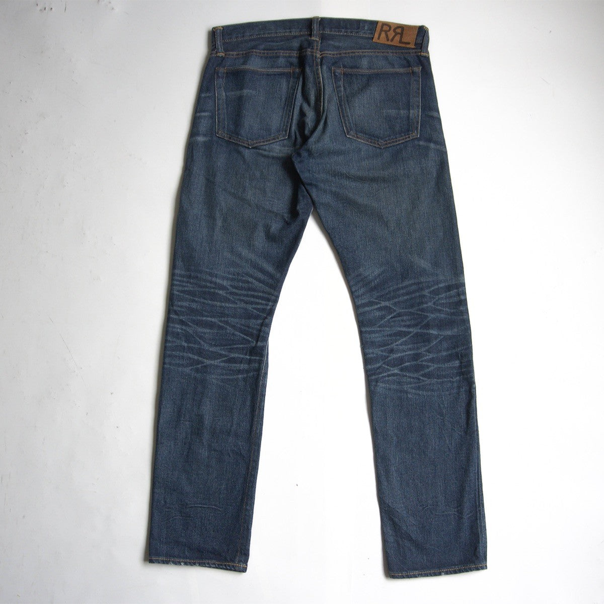 RRL Low-Straight Jeans Vintage Wash Made in USA Size 33×32