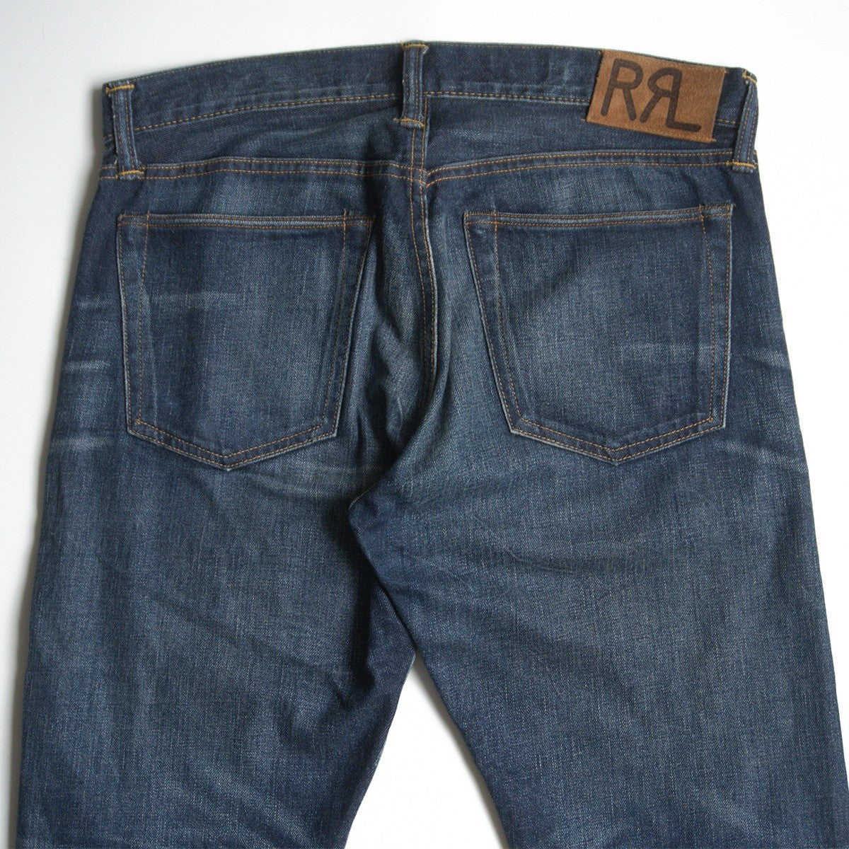 RRL Low-Straight Jeans Vintage Wash Made in USA Size 33×32