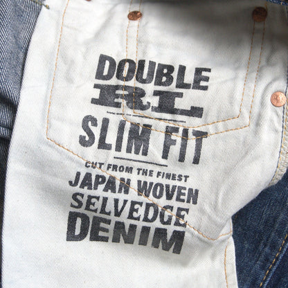 RRL Low-Straight Jeans Vintage Wash Made in USA Size 33×32