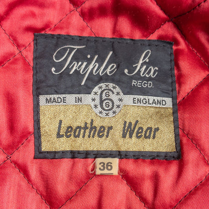 666 triple six Steerhide Padded Motorcycle Jacket Size 36