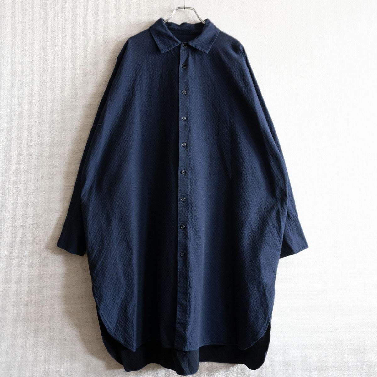 Casey Casey Quilted Shirt Dress Blue Size S