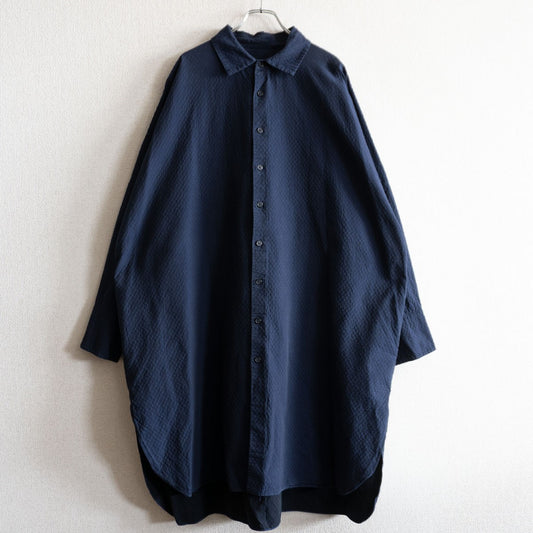 Casey Casey Quilted Shirt Dress Blue Size S
