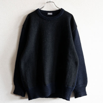 Comme des Garcons 80S colorblock knit Sweater Blue Size L
