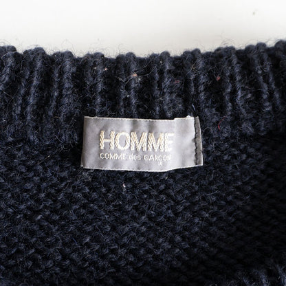 Comme des Garcons 80S colorblock knit Sweater Blue Size L