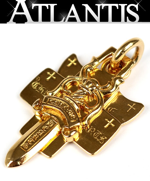 CHROME HEARTS Three Trinkets 22K Gold Charm Size ONE SIZE