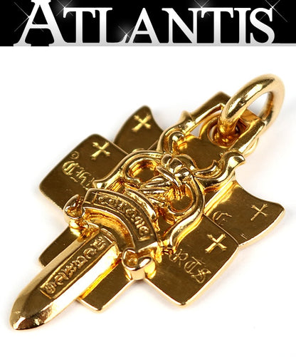 CHROME HEARTS Three Trinkets 22K Gold Charm Size ONE SIZE