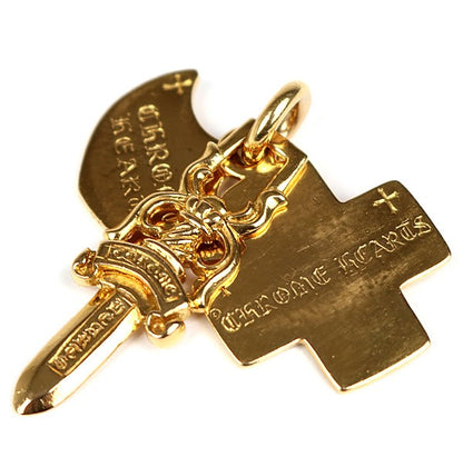 CHROME HEARTS Three Trinkets 22K Gold Charm Size ONE SIZE