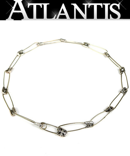 CHROME HEARTS Safety Pin Silver 16" Necklace Size ONE SIZE