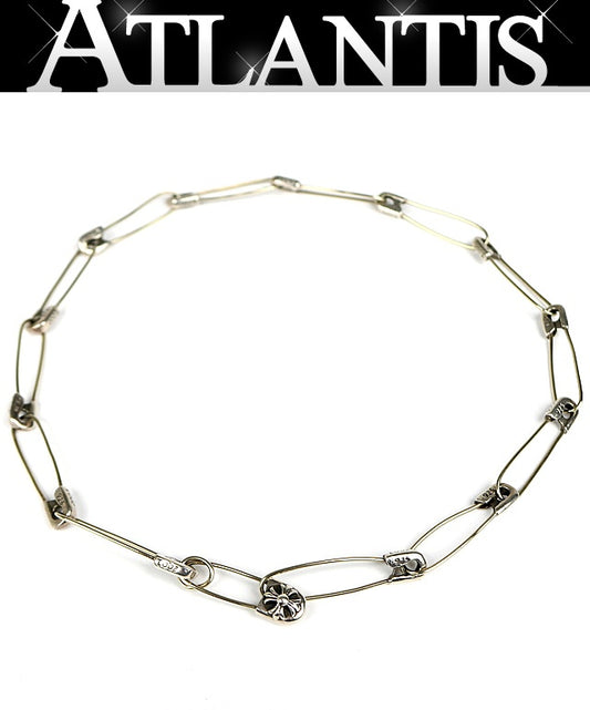 CHROME HEARTS Safety Pin Silver 16" Necklace Size ONE SIZE