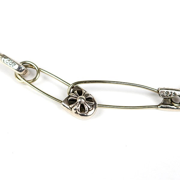 CHROME HEARTS Safety Pin Silver 16" Necklace Size ONE SIZE