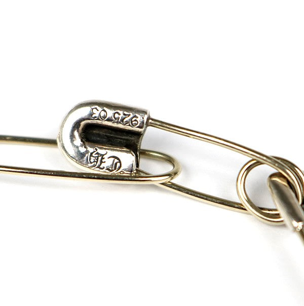 CHROME HEARTS Safety Pin Silver 16" Necklace Size ONE SIZE