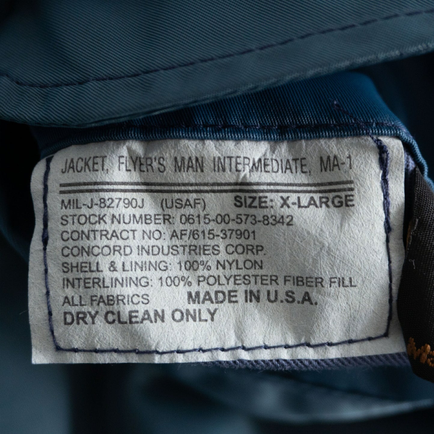 ALPHA INDUSTRIES 90s MA-1 Nylon Flight Jacket USA Size XL