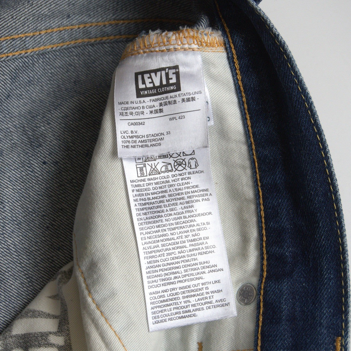 Levi's Vintage Clothing x wsm 551ZXX Big E Jeans Denim Pants Size 32×34