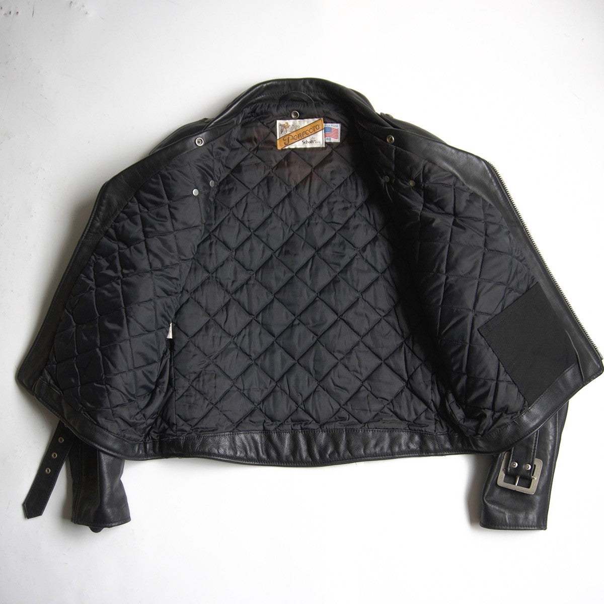 SCHOTT 618 Double Rider Leather Jacket Black Size M