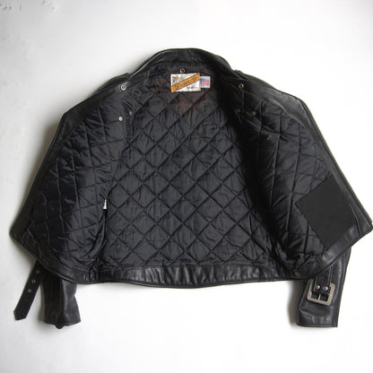 SCHOTT 618 Double Rider Leather Jacket Black Size M