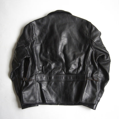AERO LEATHER Horsepide Half-belt Jacket Black Size 42