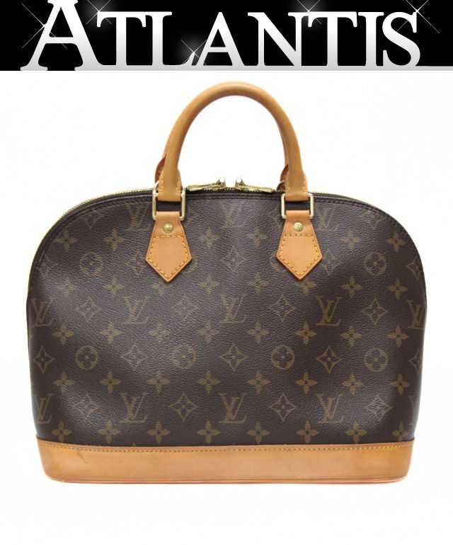 LOUIS VUITTON Alma Monogram Handbag Brown Size ONE SIZE