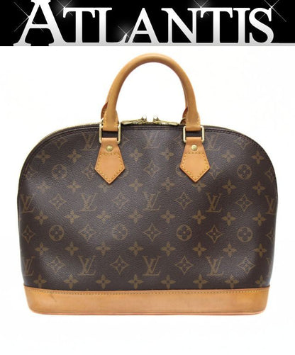 LOUIS VUITTON Alma Monogram Handbag Brown Size ONE SIZE