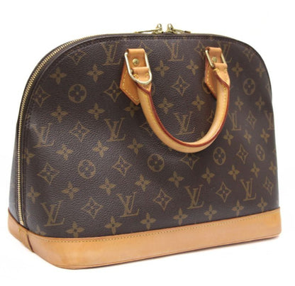 LOUIS VUITTON Alma Monogram Handbag Brown Size ONE SIZE