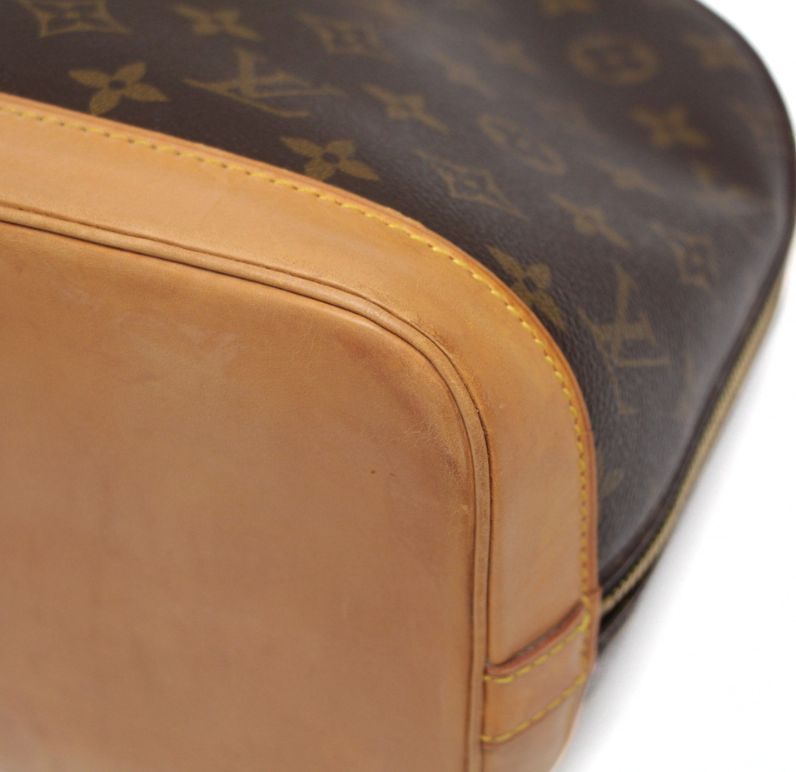 LOUIS VUITTON Alma Monogram Handbag Brown Size ONE SIZE