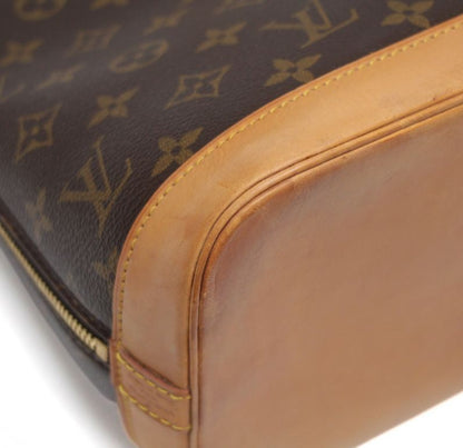 LOUIS VUITTON Alma Monogram Handbag Brown Size ONE SIZE