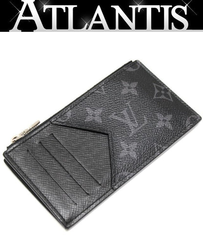 Louis Vuitton Monogram Eclipse Coin Card Holder Wallet Black