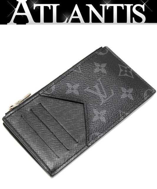 Louis Vuitton Monogram Eclipse Coin Card Holder Wallet Black