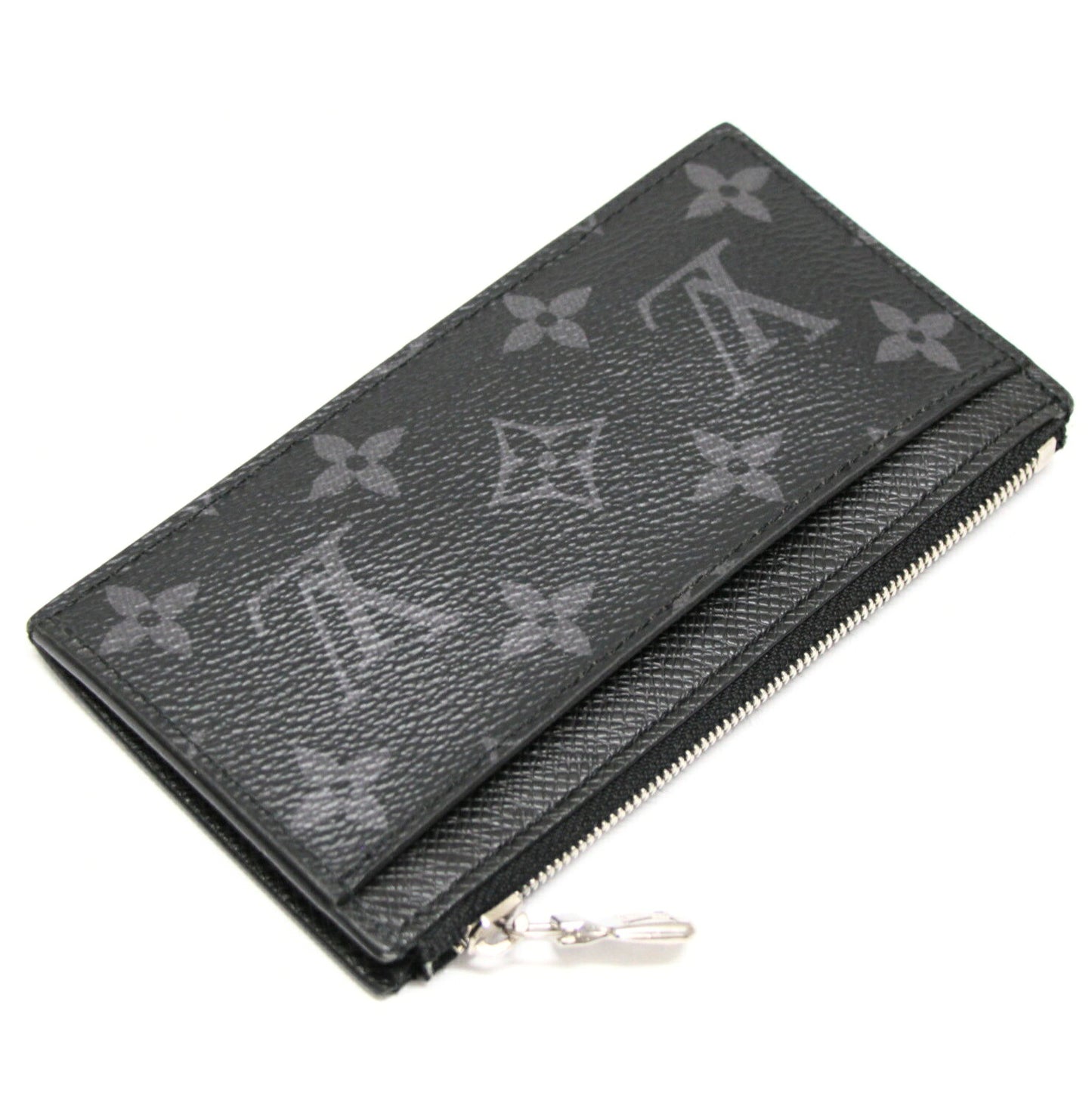 Louis Vuitton Monogram Eclipse Coin Card Holder Wallet Black