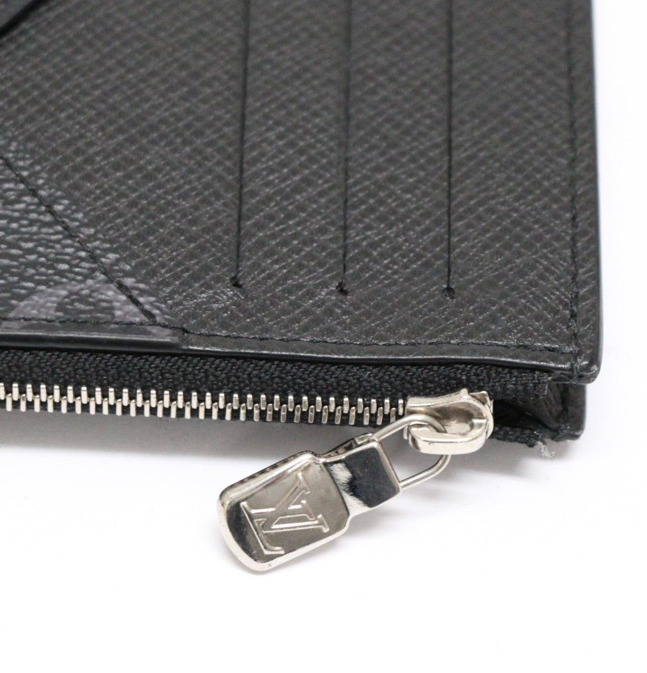 Louis Vuitton Monogram Eclipse Coin Card Holder Wallet Black