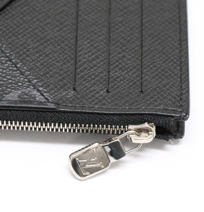 Louis Vuitton Monogram Eclipse Coin Card Holder Wallet Black