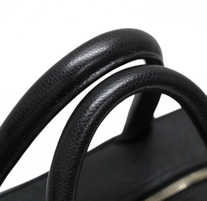 CHANEL Black Caviar Coco Mark Boston Bag Size ONE SIZE