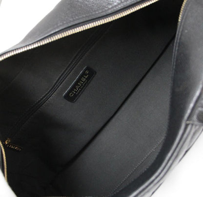 CHANEL Black Caviar Coco Mark Boston Bag Size ONE SIZE