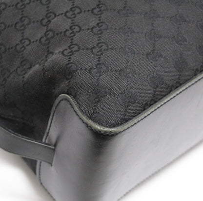 GUCCI GG Canvas Black Tote Bag Size ONE SIZE