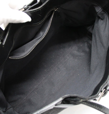 GUCCI GG Canvas Black Tote Bag Size ONE SIZE