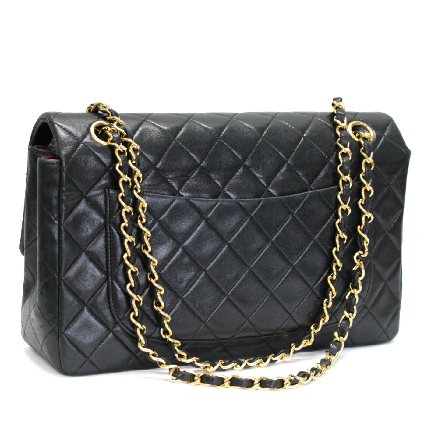 CHANEL Matelasse 27 Lamb Chain Bag Black Size ONE SIZE
