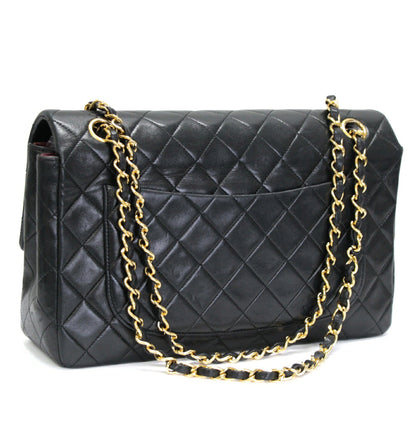 CHANEL Matelasse 27 Lamb Chain Bag Black Size ONE SIZE