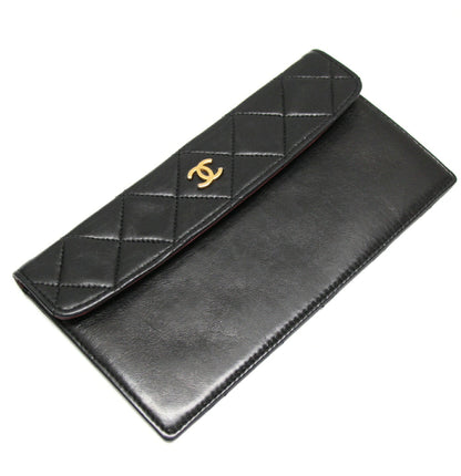 CHANEL Matelasse 27 Lamb Chain Bag Black Size ONE SIZE