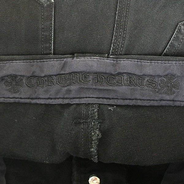 CHROME HEARTS Carpenter Cotton Pants Black Size 32