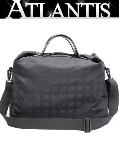 CHANEL Black Nylon New Travel Boston Bag Size ONE SIZE