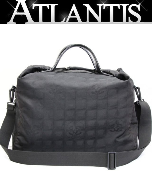 CHANEL Black Nylon New Travel Boston Bag Size ONE SIZE