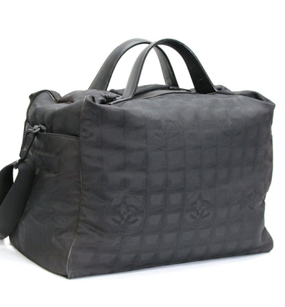 CHANEL Black Nylon New Travel Boston Bag Size ONE SIZE
