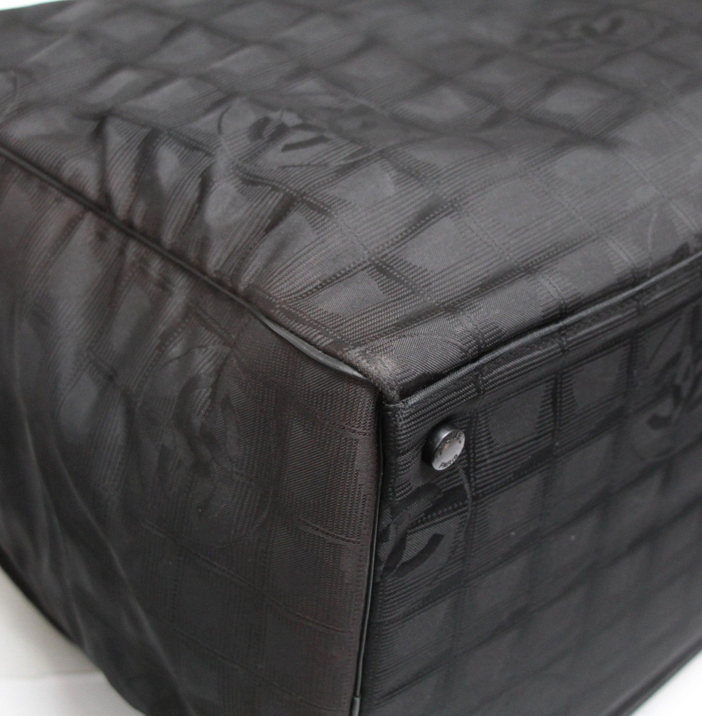 CHANEL Black Nylon New Travel Boston Bag Size ONE SIZE