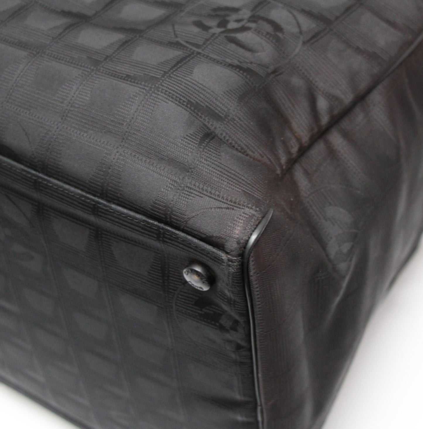 CHANEL Black Nylon New Travel Boston Bag Size ONE SIZE