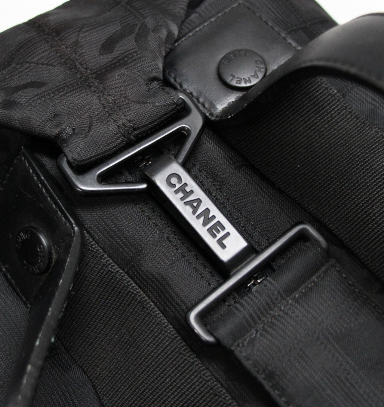 CHANEL Black Nylon New Travel Boston Bag Size ONE SIZE