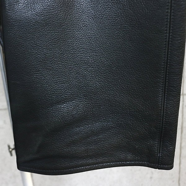 CHROME HEARTS Flare Knee Leather Pants Cross Patch Size 28