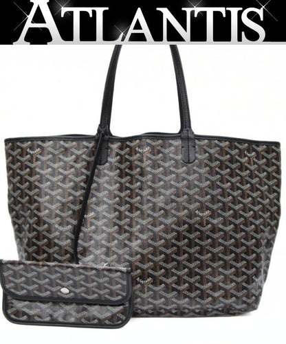 GOYARD Saint Louis PM Coated Canvas Bag Black Size ONE SIZE