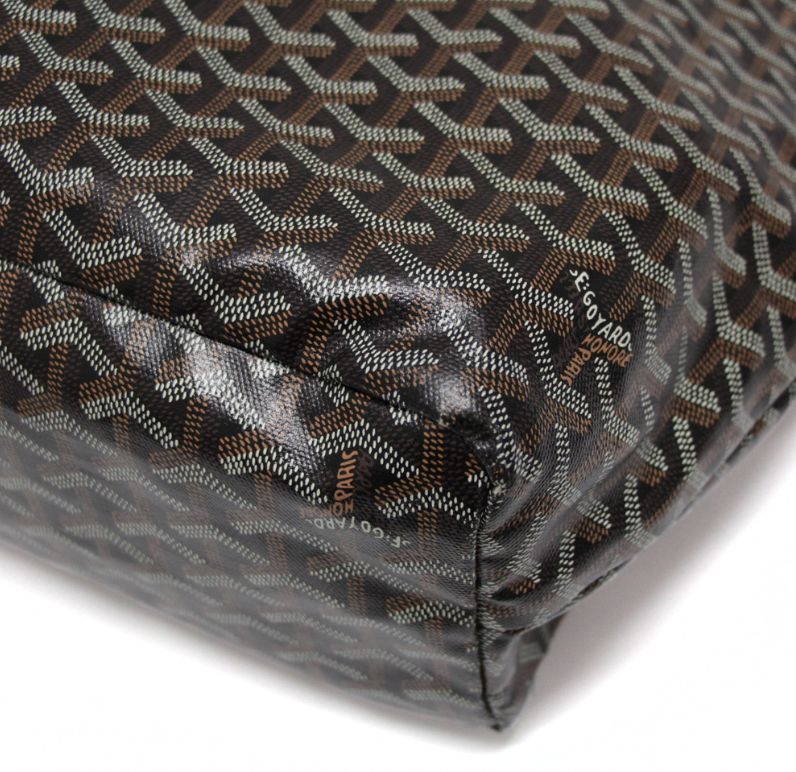GOYARD Saint Louis PM Coated Canvas Bag Black Size ONE SIZE