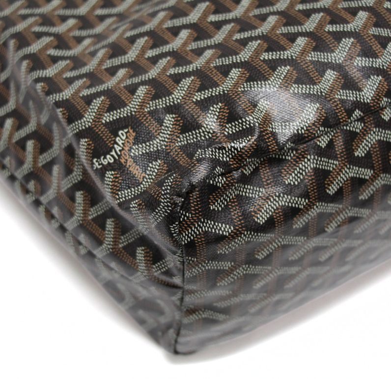 GOYARD Saint Louis PM Coated Canvas Bag Black Size ONE SIZE