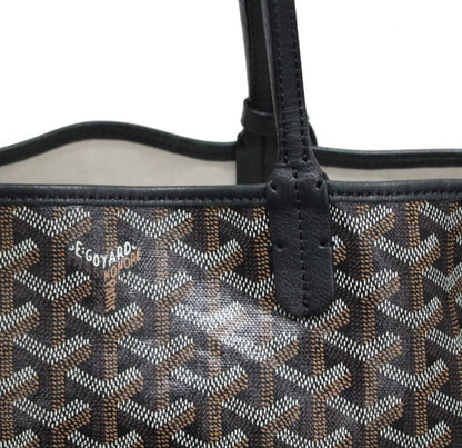 GOYARD Saint Louis PM Coated Canvas Bag Black Size ONE SIZE