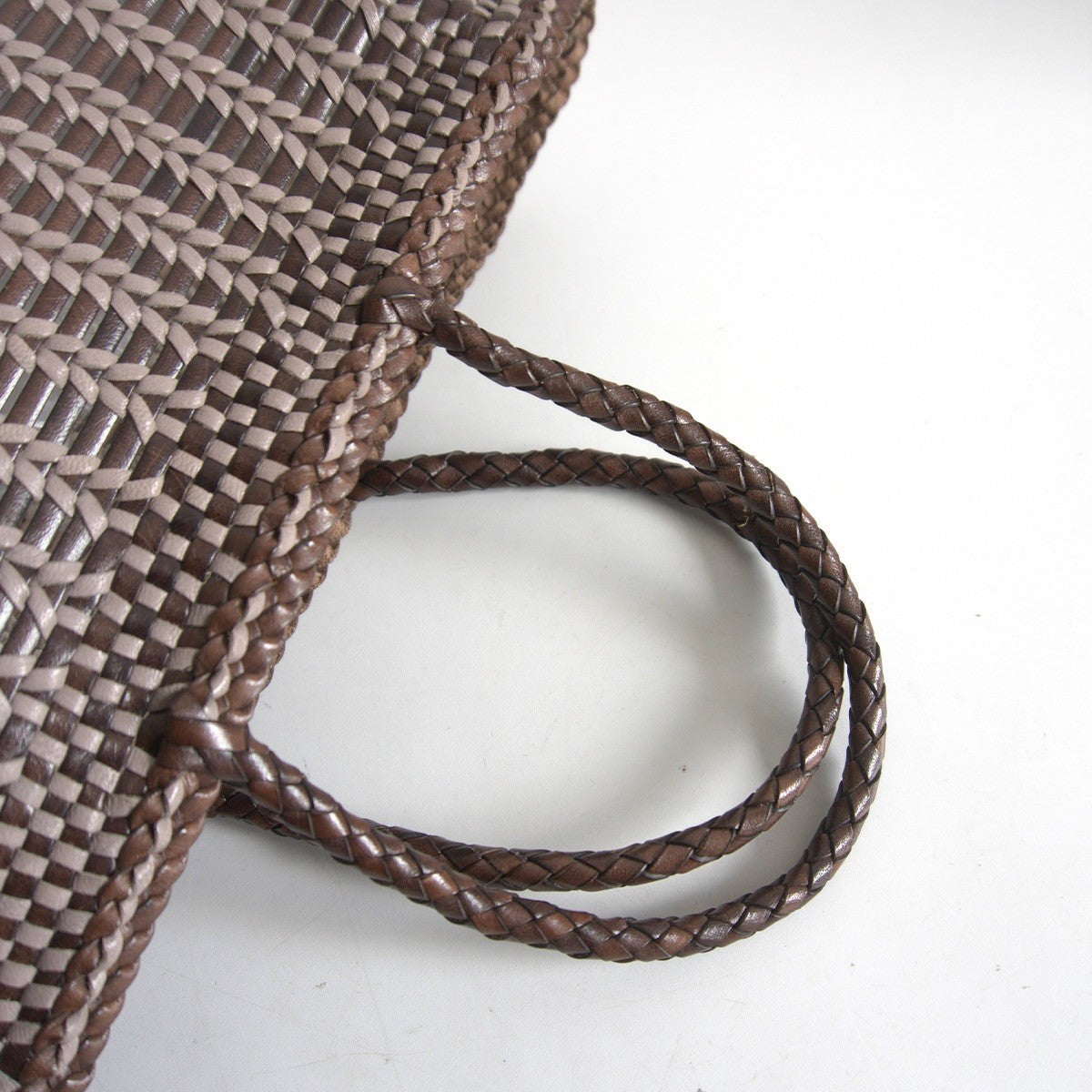 DRAGON Leather Mesh Handbag